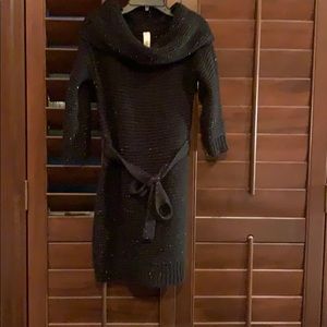 Girls black sweater dress